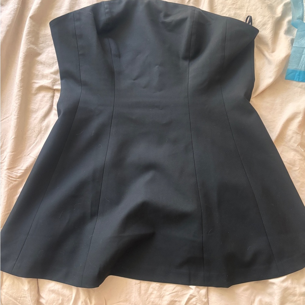 Sunday Best Strapless Black A-Line Dress
